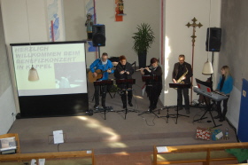 Soundcheck fürs Benefizkonzert in Kappel